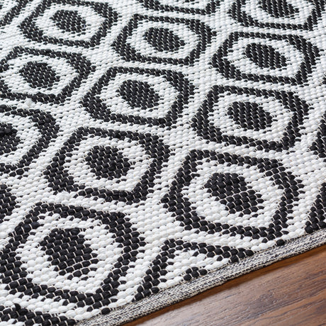 Surya Jean Jea-2307 Ivory, Black Rug.