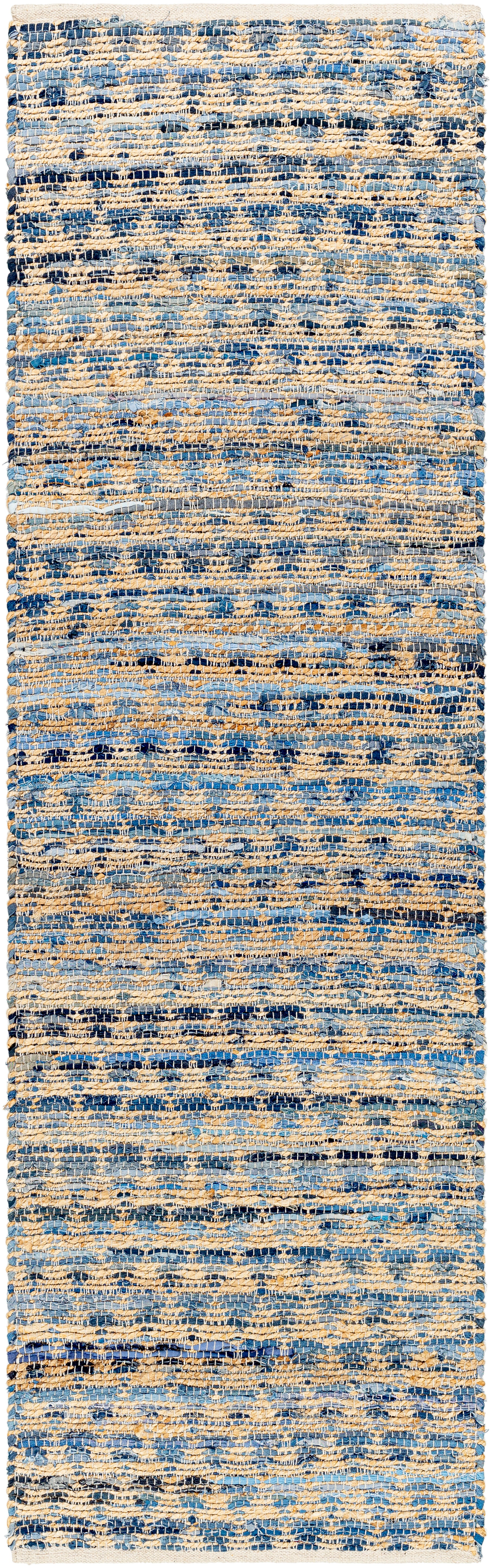 Surya Jean Jea-2308 Tan, Beige, Dark Blue, Blue, Light Blue Area Rug