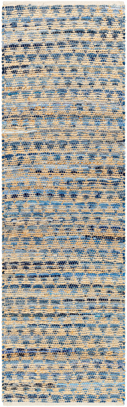 Surya Jean Jea-2308 Tan, Beige, Dark Blue, Blue, Light Blue Area Rug