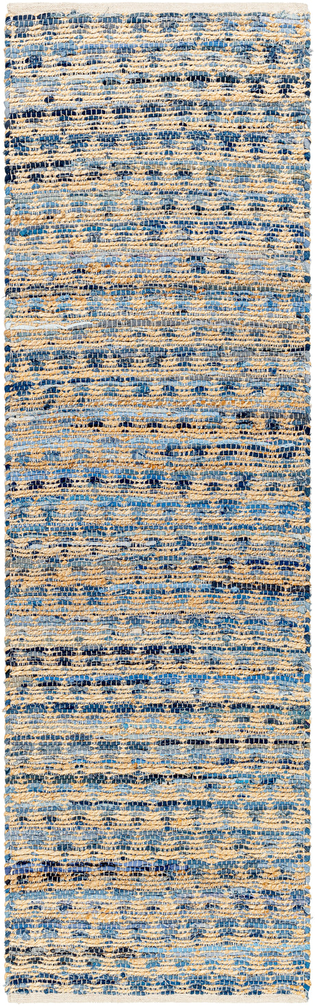 Surya Jean Jea-2308 Tan, Beige, Dark Blue, Blue, Light Blue Rug.