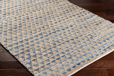 Surya Jean Jea-2308 Tan, Beige, Dark Blue, Blue, Light Blue Rug.