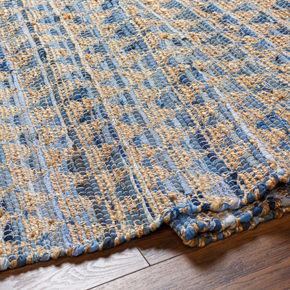 Surya Jean Jea-2308 Tan, Beige, Dark Blue, Blue, Light Blue Area Rug