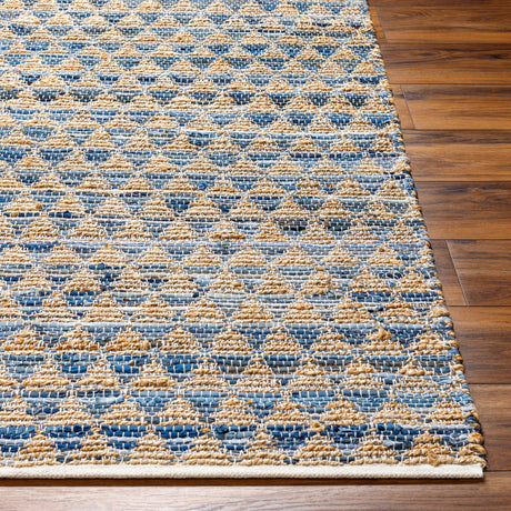 Surya Jean Jea-2308 Tan, Beige, Dark Blue, Blue, Light Blue Rug.