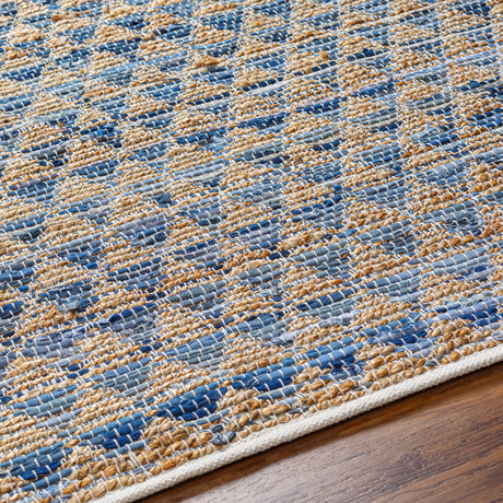Surya Jean Jea-2308 Tan, Beige, Dark Blue, Blue, Light Blue Rug.