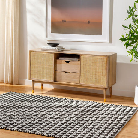 Surya Jean Jea-2311 Ivory, Black Rug.