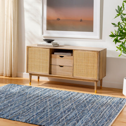 Surya Jean Jea-2313 Tan, Beige, Dark Blue, Blue, Light Blue Area Rug