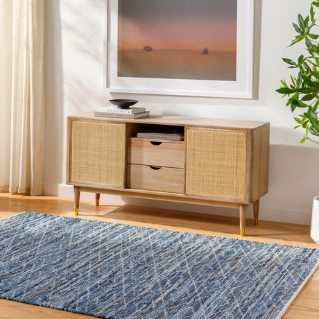 Surya Jean Jea-2313 Tan, Beige, Dark Blue, Blue, Light Blue Rug.