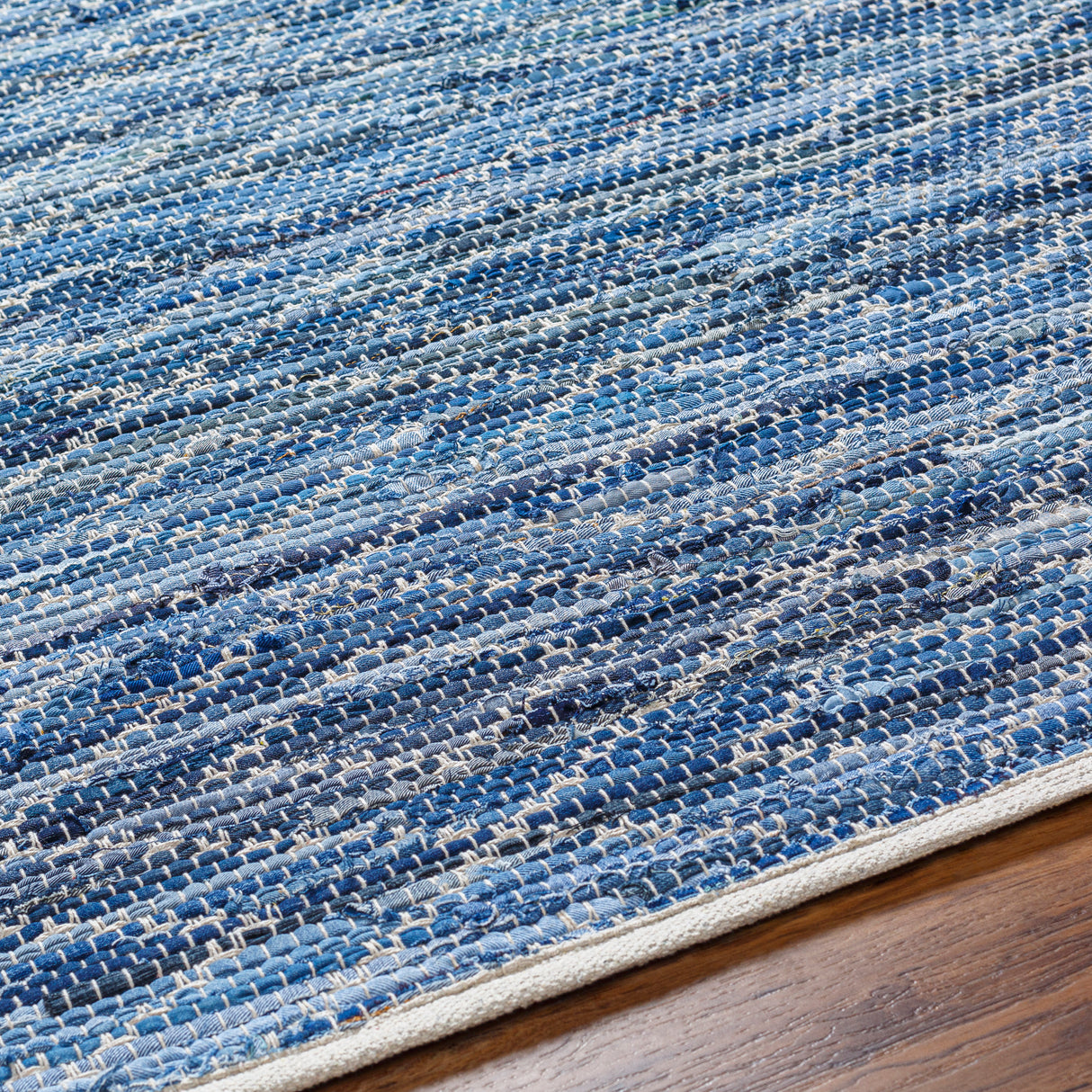 Surya Jean Jea-2313 Tan, Beige, Dark Blue, Blue, Light Blue Rug.