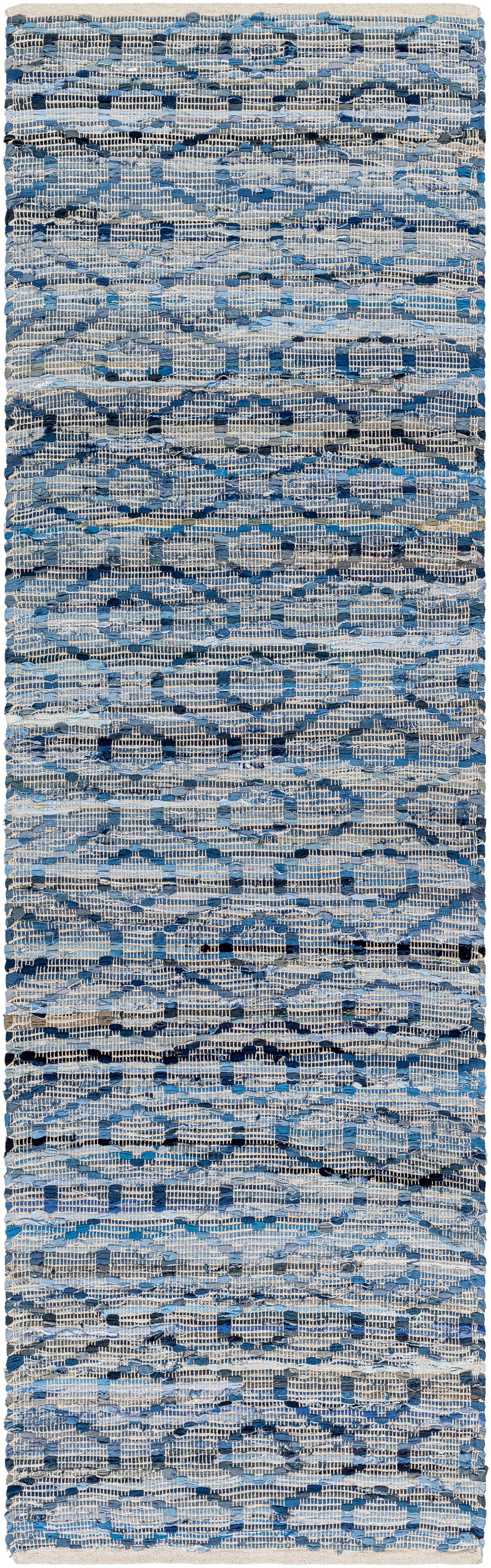 Surya Jean Jea-2314 Tan, Beige, Dark Blue, Blue, Light Blue Rug.