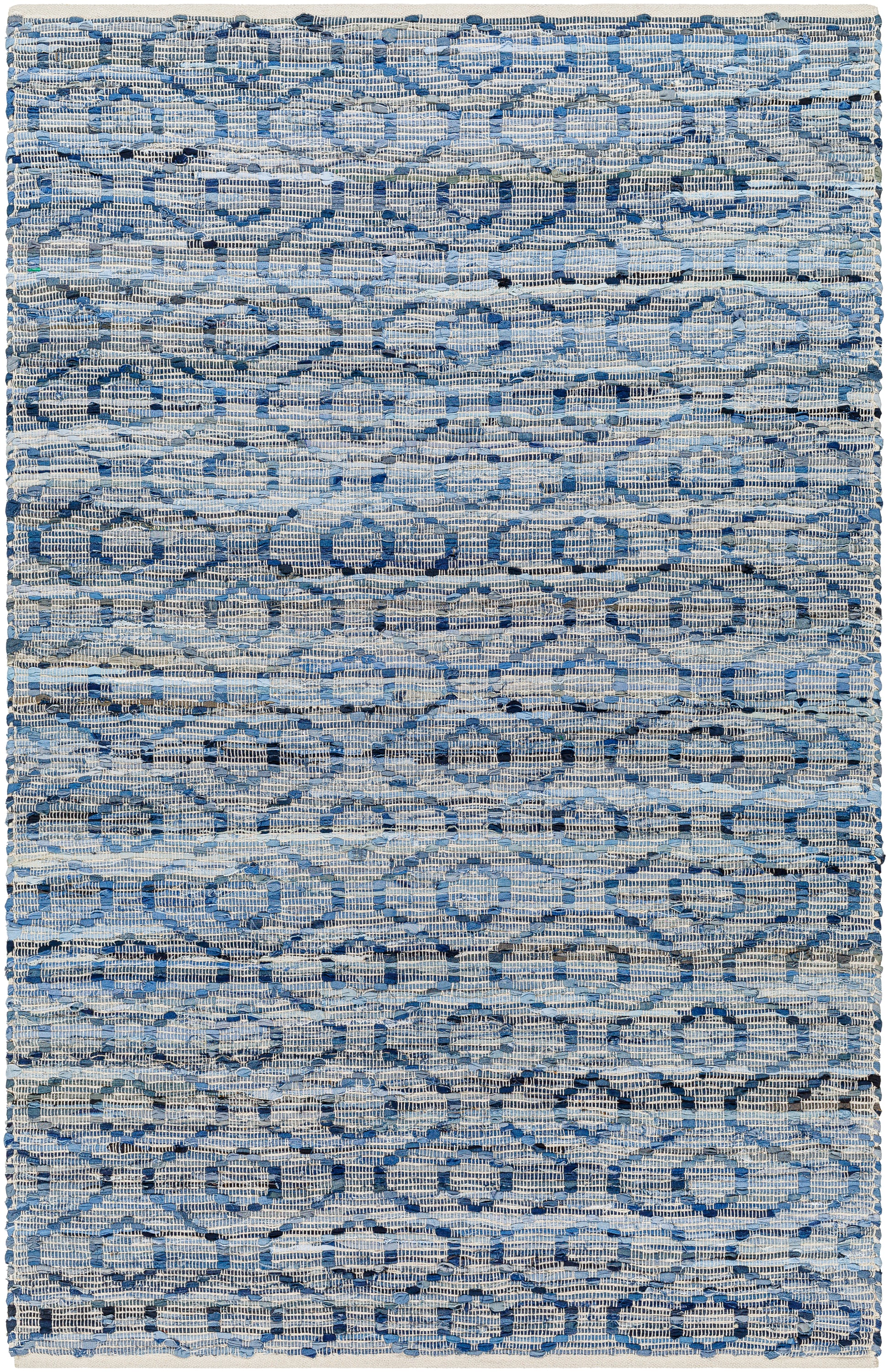 Surya Jean Jea-2314 Tan, Beige, Dark Blue, Blue, Light Blue Area Rug