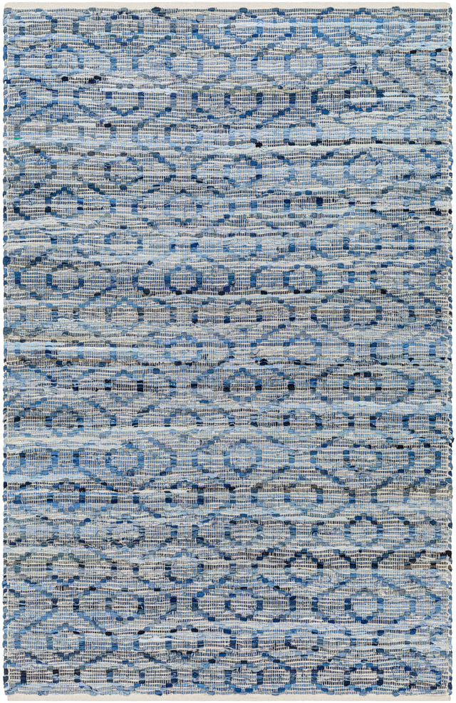 Surya Jean Jea-2314 Tan, Beige, Dark Blue, Blue, Light Blue Rug.