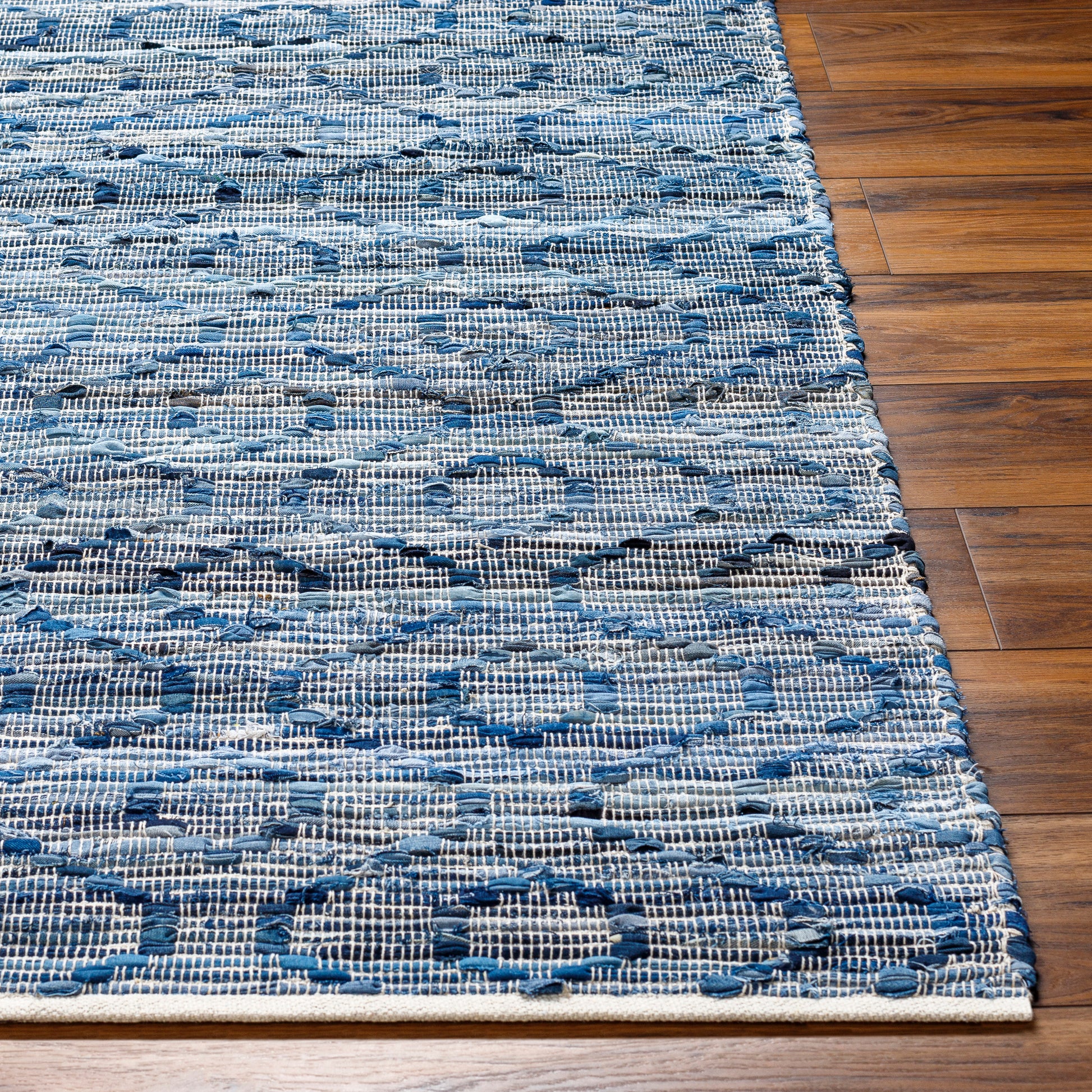 Surya Jean Jea-2314 Tan, Beige, Dark Blue, Blue, Light Blue Area Rug