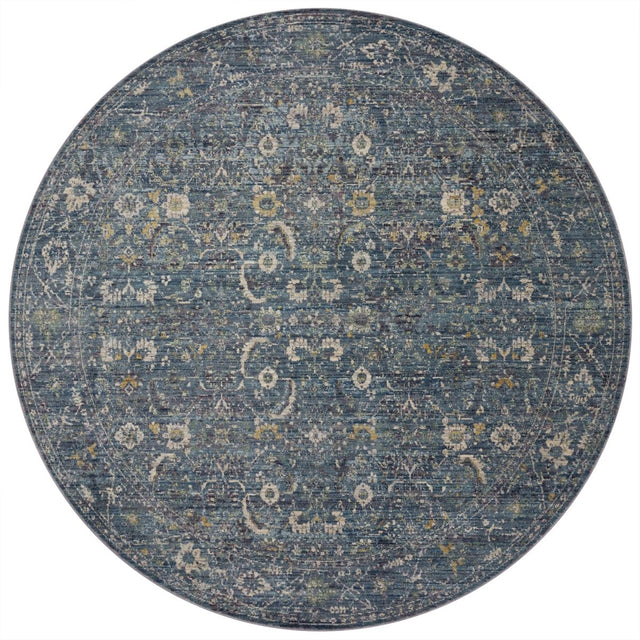 Jean Stoffer x Loloi Bradbury Bru-03 Ocean/Gold Rug.