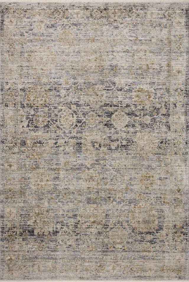 Jean Stoffer x Loloi Katherine Kes-02 Charcoal/Gold Rug.