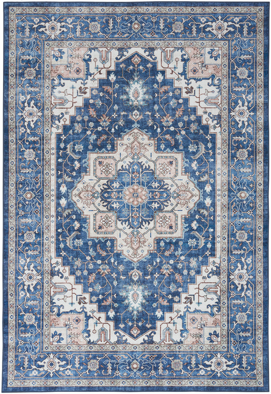 Nourison Fulton Ful10 Navy Ivory Area Rug