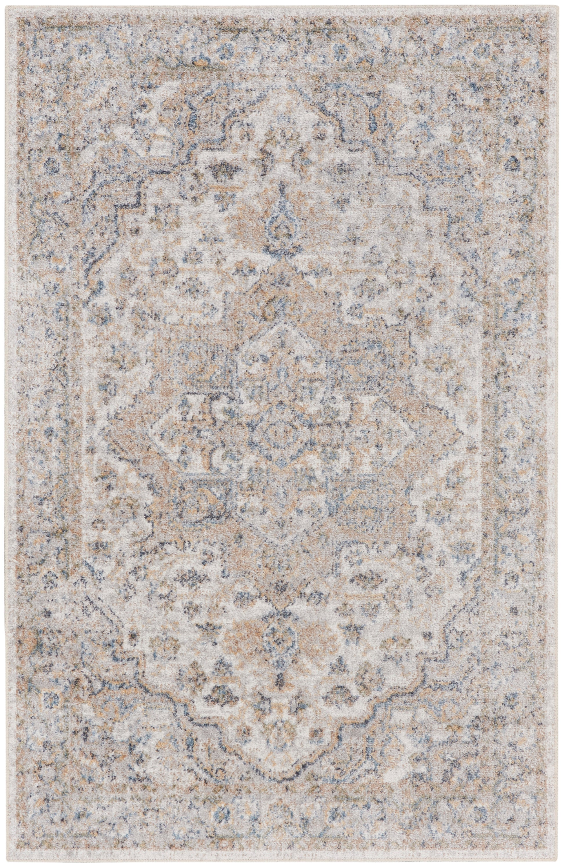 Nourison Astra Machine Washable Asw12 Silver Grey Area Rug