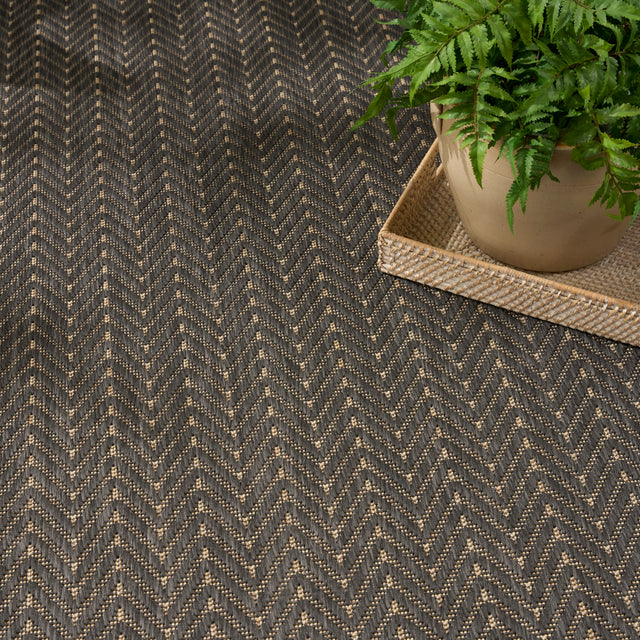 Nourison Horizon Indoor/Outdoor HOZ02 Charcoal Contemporary Area Rugs