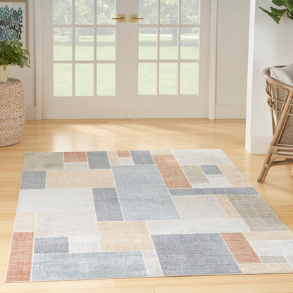 Nourison Astra Machine Washable Asw09 Multicolor Area Rug