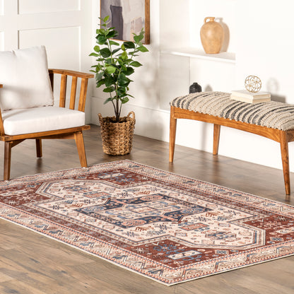 Nuloom Rla Tribal Bordered Birv97A Rust Area Rug