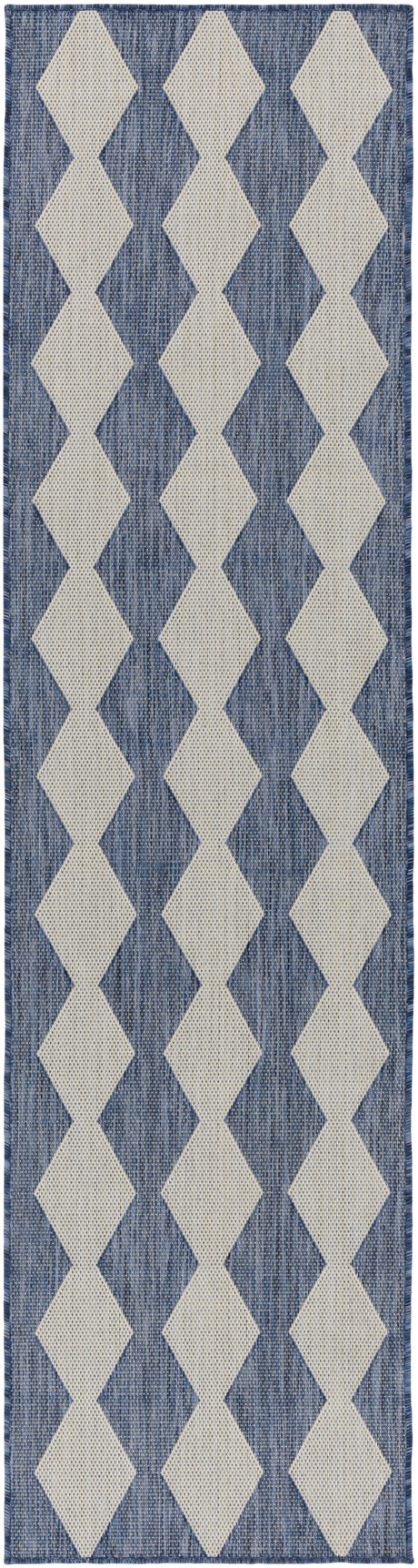 Nourison Positano POS04 Machine Made Navy, Blue Rug