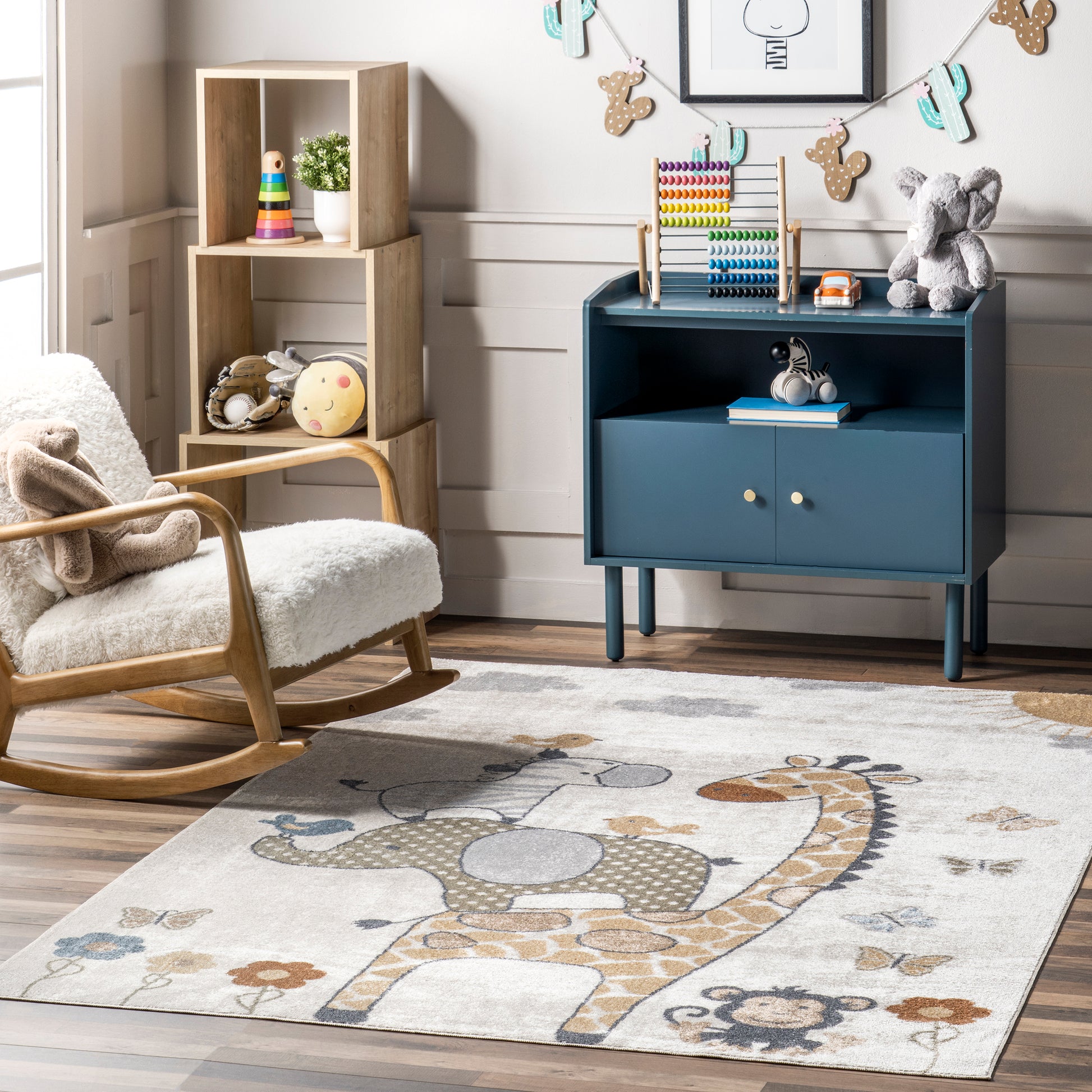 Nuloom Cass Safari Kids Grhn13A Beige Area Rug