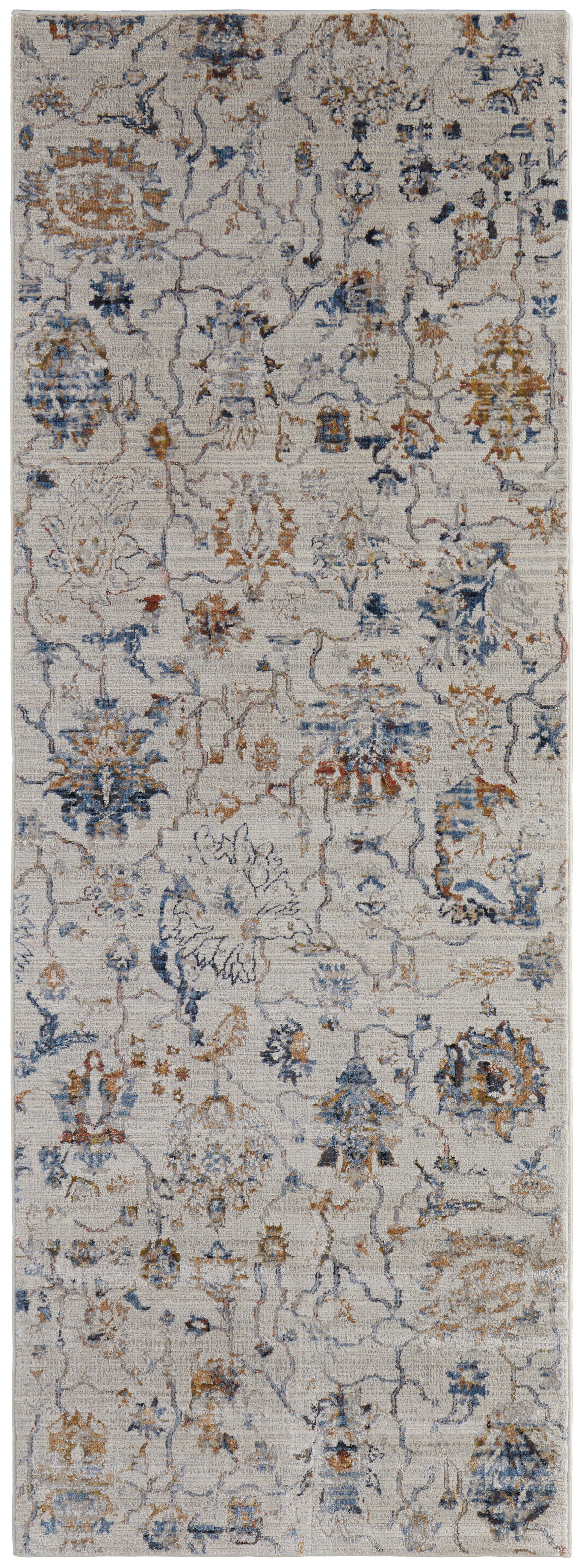 Feizy Kaia Kai39Gpf Ivory/Orange/Blue Area Rug