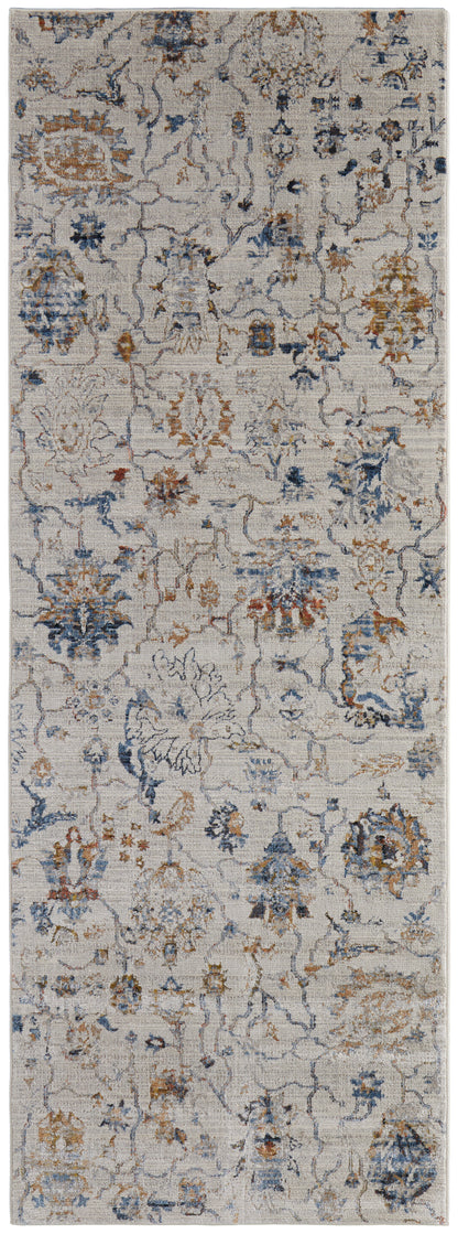 Feizy Kaia Kai39Gpf Ivory/Orange/Blue Area Rug