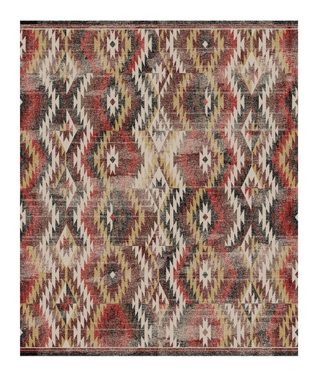 American Dakota Just Praying Distressed Red Rug