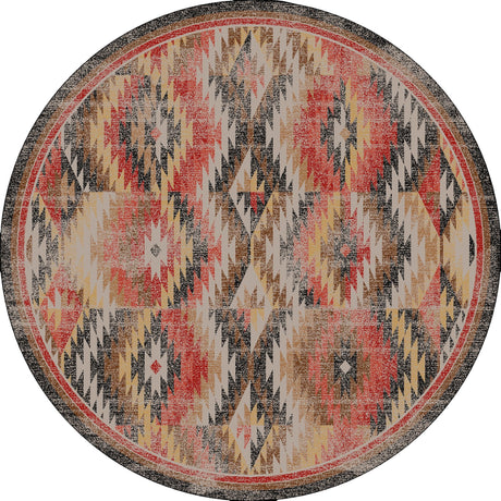 American Dakota Just Praying Distressed Red Rug