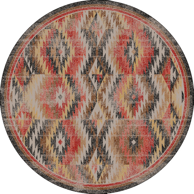 American Dakota Just Praying Distressed Red Rug