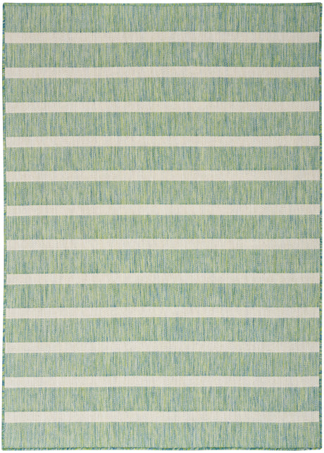 Nourison Positano POS03 Machine Made Blue, Green, Ivory Rug