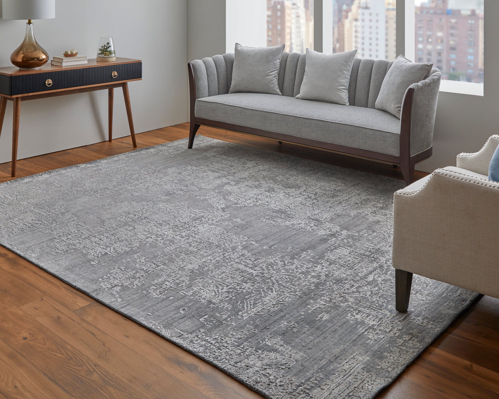 Feizy Eastfield Eas6989F Gray Area Rug