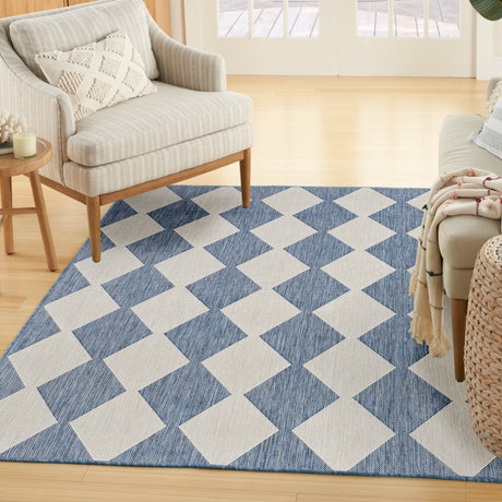 Nourison Positano POS04 Machine Made Navy, Blue Rug