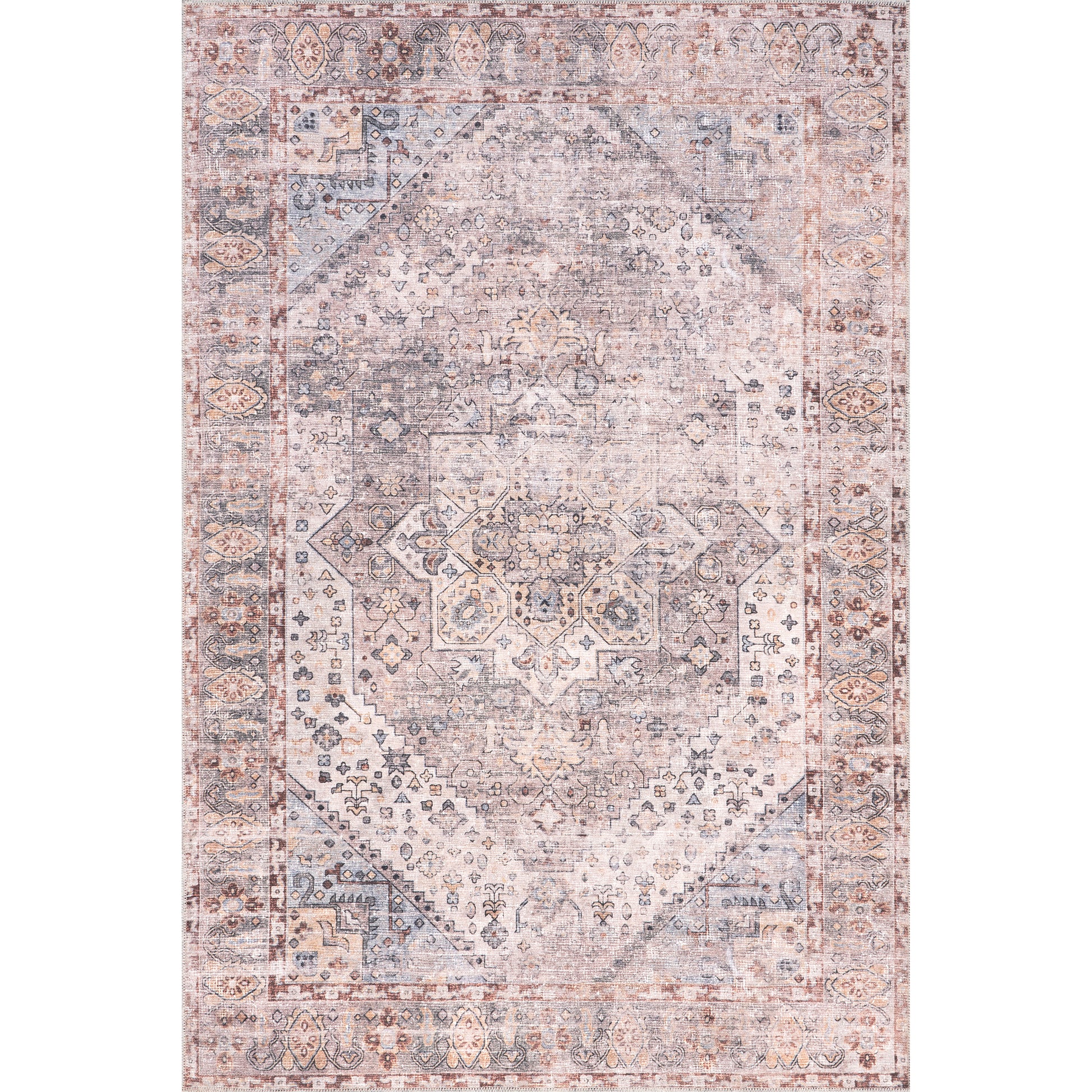 Nuloom Kirsty Traditional Distressed Rzgl02A Rust Area Rug