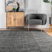 Nuloom Ago Hand Woven Mtsf01B Black Area Rug