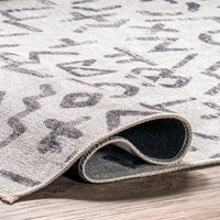 Nuloom Tania Modern Symbols Rznb08A Light Gray Area Rug