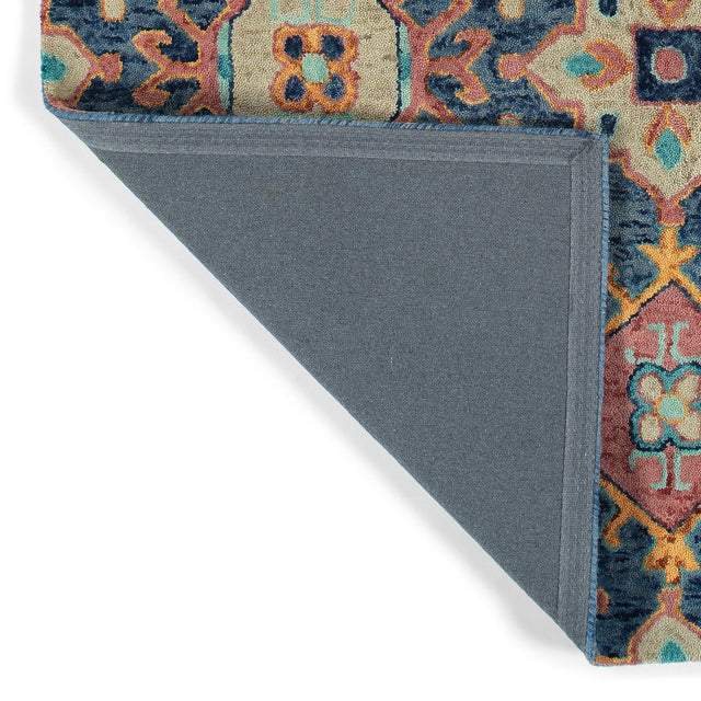 Kaleen Chancellor Cha10-22 Navy, Lt Blue, Sand, Teal Rugs.