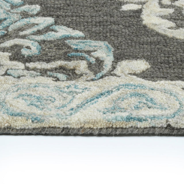 Kaleen Elijah Eli97-68 Graphite, Gray, Blue, Linen Rugs.