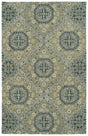 Kaleen Helena 3221-15 Fern, Emerald, Gray, Silver Rugs.