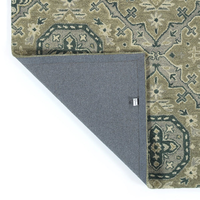 Kaleen Helena 3221-15 Fern, Emerald, Gray, Silver Rugs.