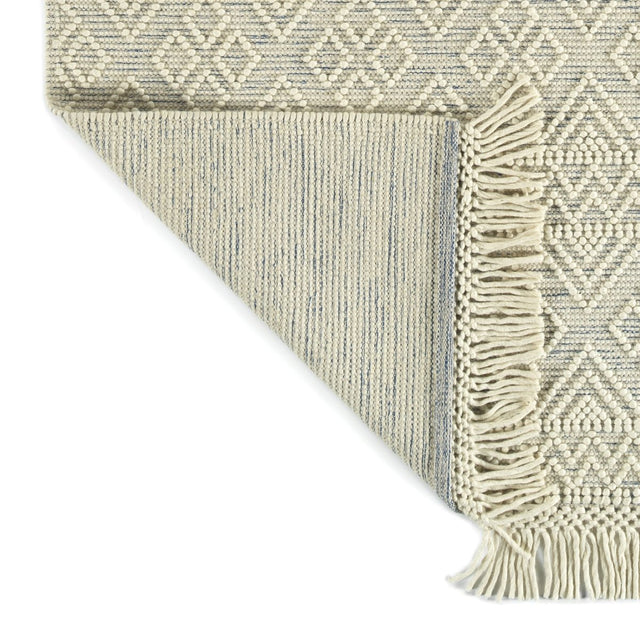 Kaleen Mara Mil01-01 Ivory, Blue Rugs.