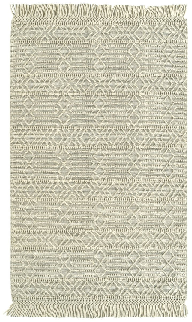 Kaleen Mara Mil02-01 Ivory, Steel Rugs.