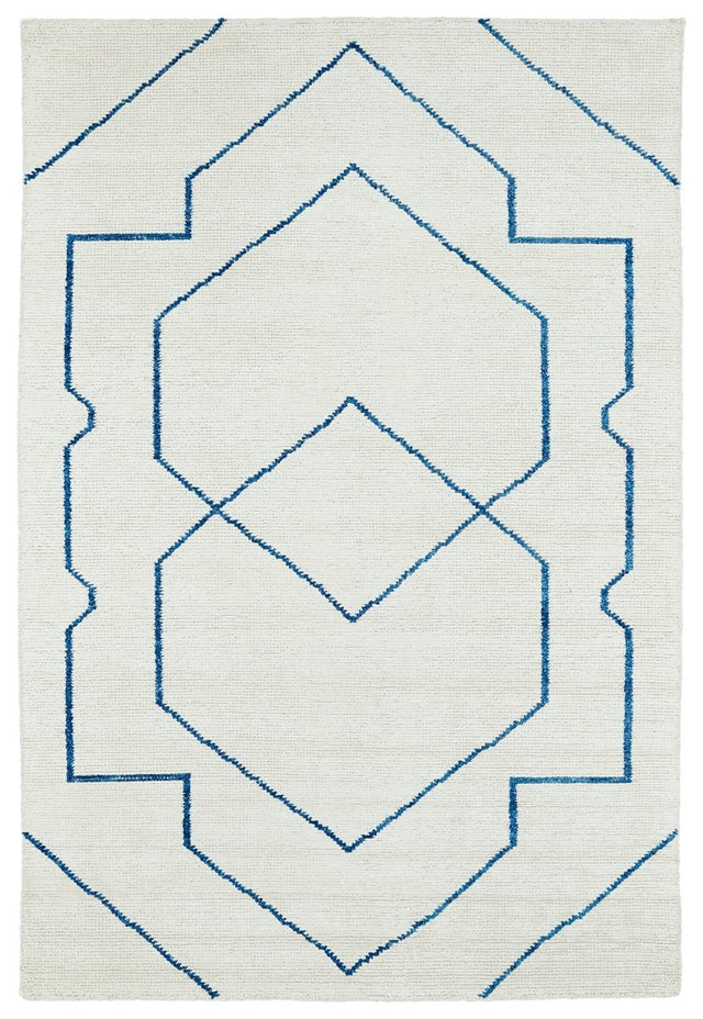 Kaleen Solitaire Sol01-01 Ivory,Denim Rugs.