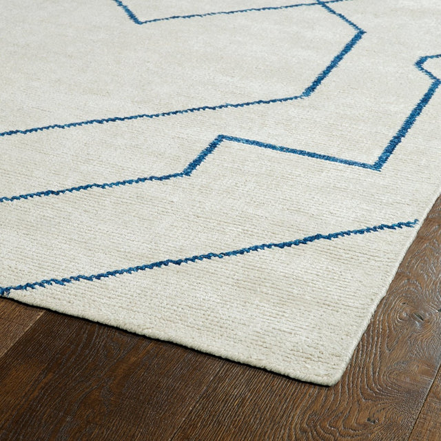 Kaleen Solitaire Sol01-01 Ivory,Denim Rugs.