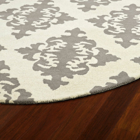 Kaleen Tara Evl05-75 Gray, Ivory Rug.