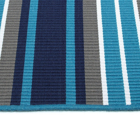 Kaleen Voavah Voa01-17 Blue, Navy, Gray, White Rugs.