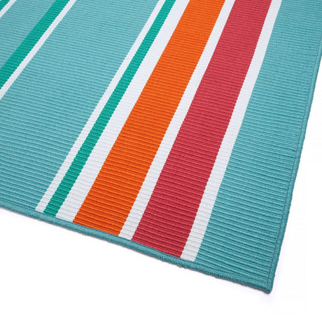 Kaleen Voavah Voa04-79 Lt Blue, Orange, Coral, Pink Rugs.