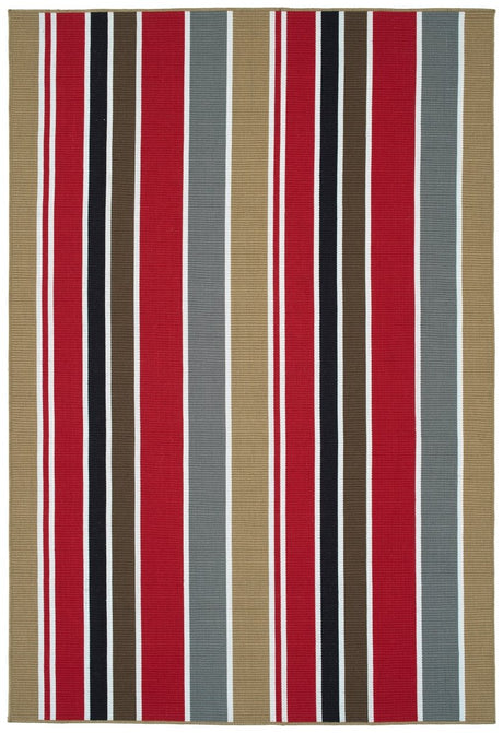 Kaleen Voavah Voa05-25 Red, Lt Brown, Gray, White Rugs.