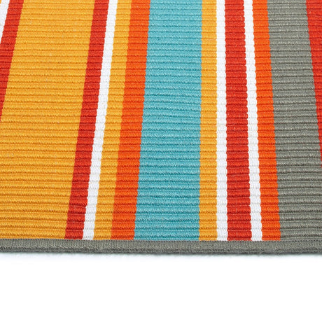 Kaleen Voavah Voa09-89 Orange, Lt Blue, White, Rust Rugs.