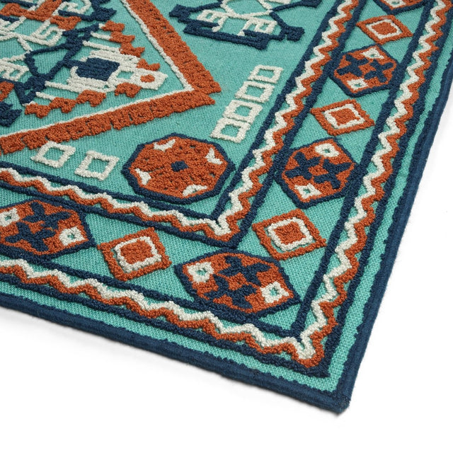 Kaleen Warwick Tdw05-91 Teal Rug.